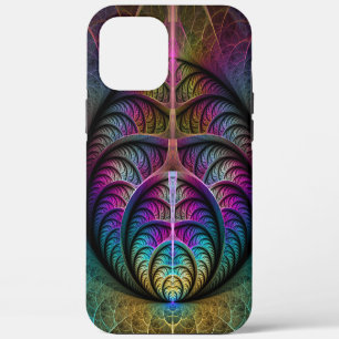Funda Para iPhone 12 Pro Max Arte abstracto fractal colorido alucinante