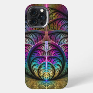 Funda Para iPhone 13 Pro Max Arte abstracto fractal colorido alucinante