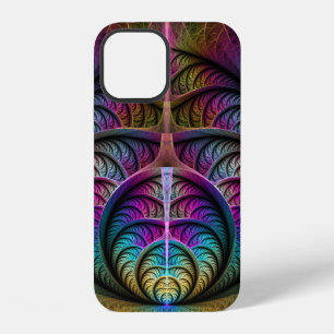 Funda Para iPhone 12 Arte abstracto fractal colorido alucinante