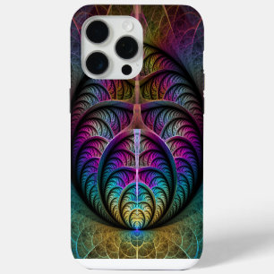 Arte abstracto fractal colorido con patrones aluci