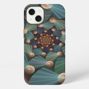 Arte abstracto fractal con profundidad marrón piza