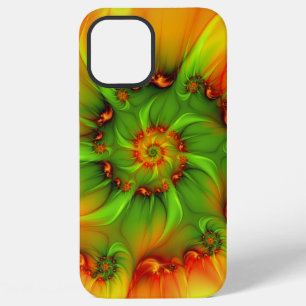 Funda Para iPhone 12 Pro Max Arte abstracto fractal moderno colorido psicodélic
