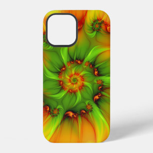Funda Para iPhone 12 Arte abstracto fractal moderno colorido psicodélic