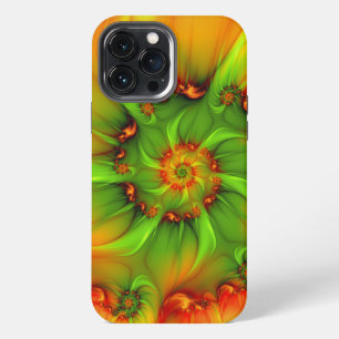 Funda Para iPhone 13 Pro Max Arte abstracto fractal moderno colorido psicodélic