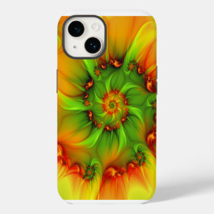 Funda Para iPhone 14 Arte abstracto fractal moderno colorido psicodélic
