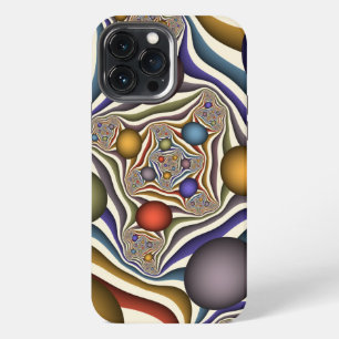 Funda Para iPhone 13 Pro Max Arte abstracto fractal moderno colorido volando