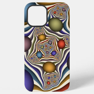 Funda Para iPhone 12 Pro Max Arte abstracto fractal moderno colorido volando
