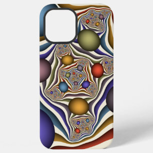 Funda Para iPhone 12 Pro Max Arte abstracto fractal moderno colorido volando