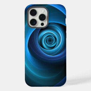 Arte abstracto fractal moderno de colores azules e