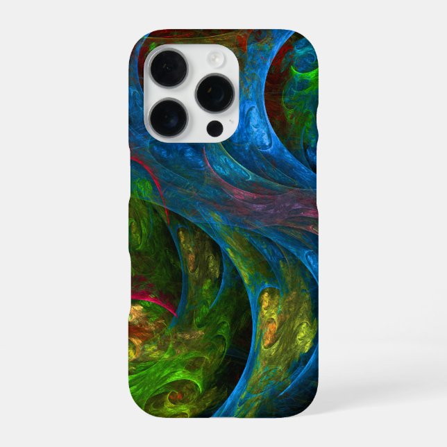 Funda Para iPhone Arte abstracto Genesis Blue (Reverso)