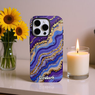 Funda Para iPhone 16 Pro Arte abstracto inspirado en geodas
