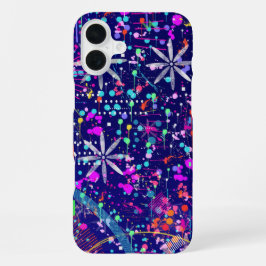 Funda Para iPhone 16 Plus Arte abstracto Jubileo Azul