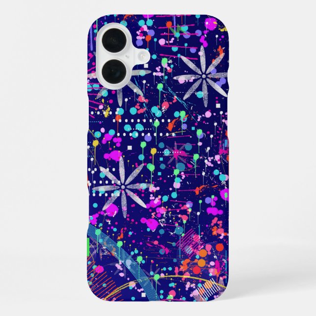 Funda Para iPhone Arte abstracto Jubileo Azul (Reverso )