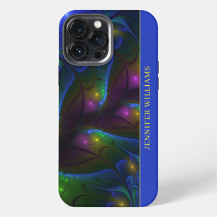 Funda Para iPhone 13 Pro Max Arte abstracto moderno fractal luminoso y colorido