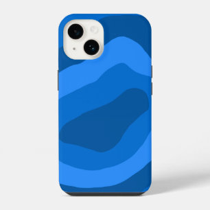 Funda Para iPhone 14 arte abstracto tonos de azul