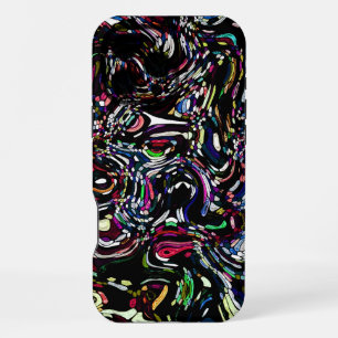 Funda Para iPhone 16 Pro Max Arte abstracto Torbellino negro Rojo
