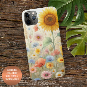Funda Para iPhone 16 Pro Max Arte Acuarela Floral de Flores Silvestres Colorida