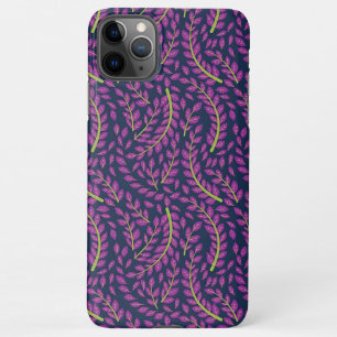 Funda Para iPhone 11Pro Max Arte botánico armonioso sobre fondo azul oscuro