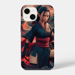 Funda Para iPhone 14 Arte Chica Ninja - Guerrero dinámico y fuerte