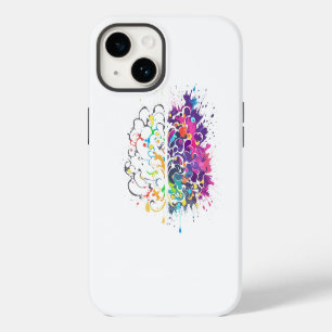 Funda Para iPhone 14 Arte creativo cerebro izquierdo vs cerebro derecho