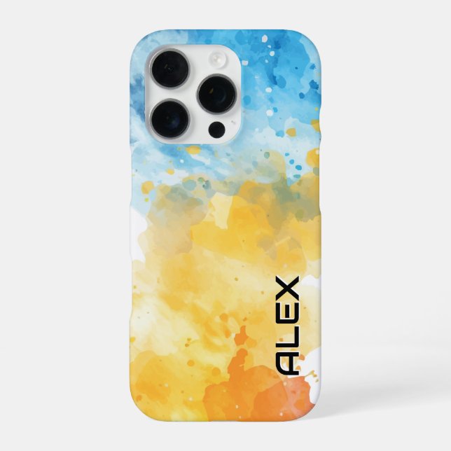 Funda Para iPhone Arte de Acuarela Abstracta (Reverso)