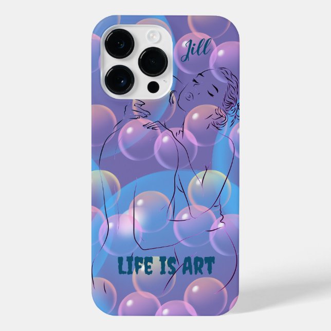Funda Para iPhone Arte de amor de vida (Reverso)