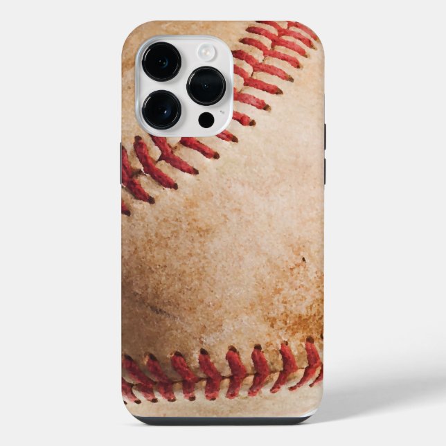 Funda Para iPhone Arte de béisbol (Reverso )