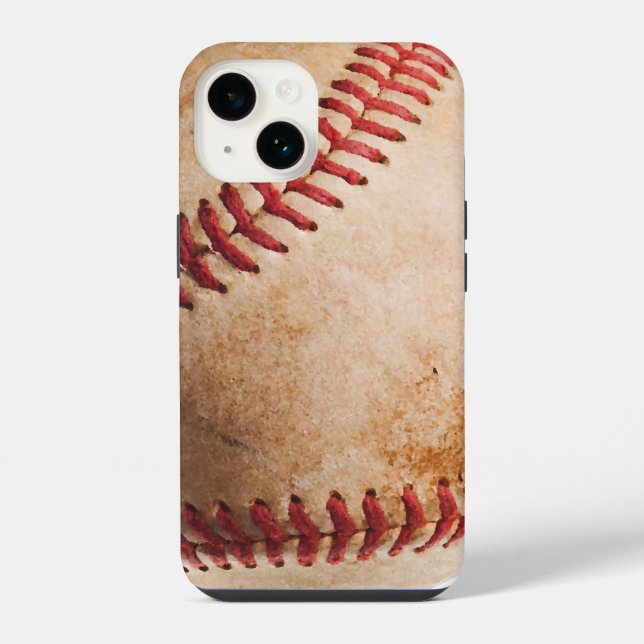 Funda Para iPhone Arte de béisbol (Reverso )