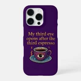 Funda Para iPhone 16 Pro Arte de café místico moderno Mi colección del terc