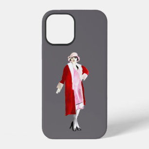 Funda Para iPhone 12 Arte de chica flapper vintage