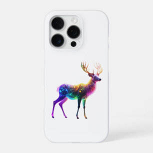 Funda Para iPhone 16 Pro Arte de ciervo de neón brillante y adorable