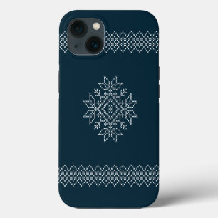 arte de copo de nieve azul de temporada navideña