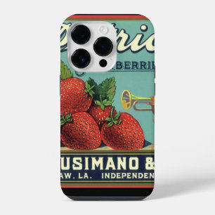 Funda Para iPhone 14 Pro Arte de etiqueta de caja de frutas vintage Patriot