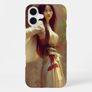 Funda Para iPhone 16 Plus Arte de fantasía de mujer guerrera luchadora china