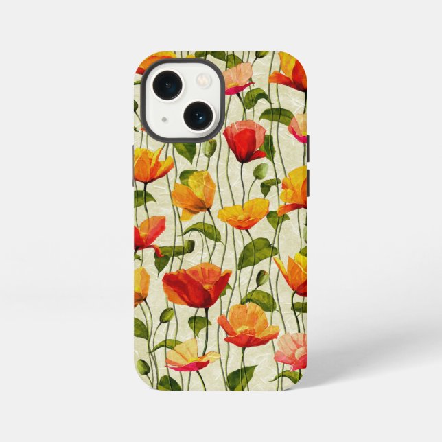 Funda Para iPhone Arte de flores (Reverso )