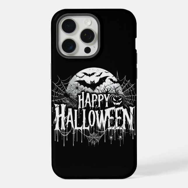 Funda Para iPhone Arte de Halloween feliz (Reverso )