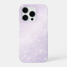 Funda Para iPhone 16 Pro Arte de IA de color lila pálido y gris perla