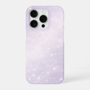 Funda Para iPhone 16 Pro Arte de IA de color lila pálido y gris perla