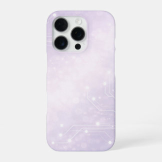 Funda Para iPhone 16 Pro Arte de IA de color lila pálido y gris perla