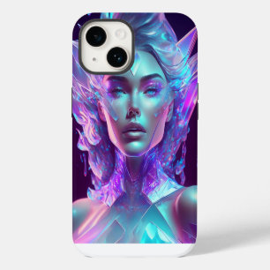 Funda Para iPhone 14 Arte de IA hermoso, mujer de vidrio helado y bonit
