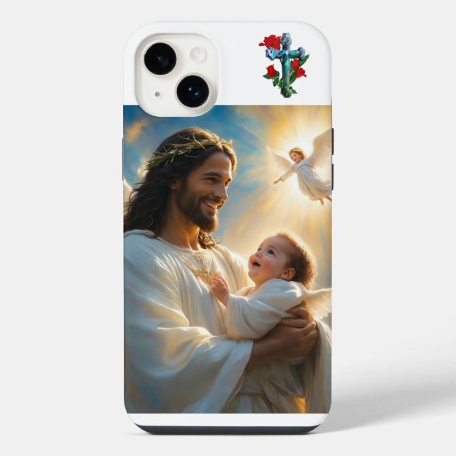 Funda Para iPhone arte de Jesús (Reverso)