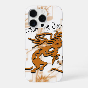 Funda Para iPhone 16 Pro Arte de Kokopelli con notas musicales