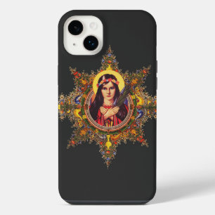 Funda Para iPhone 14 Plus Arte de la Virgen luminosa premium de Santa Filome