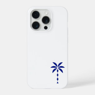 Arte de línea de palmera azul minimalista