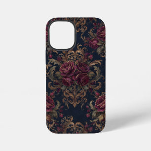 Funda Para iPhone 12 Mini Arte de línea dorada elegante botánica tropical