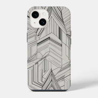 Funda Para iPhone 14 Arte de líneas de triángulos concéntricos