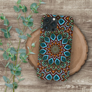 Funda Para iPhone 16 Pro Max Arte de Mandala Bohemio Moderno y Elegante Abstrac