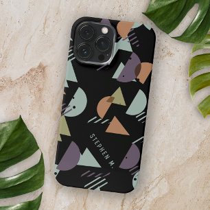 Funda Para iPhone 16 Pro Max Arte de mosaico personalizado púrpura marrón verde