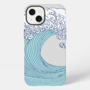 Arte de olas de surf Ukiyo-e japonés vintage Costa