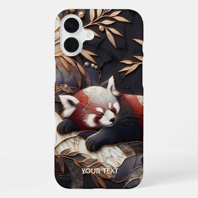 Funda Para iPhone Arte de Panda Rojo Fantasioso Lindo (Reverso )